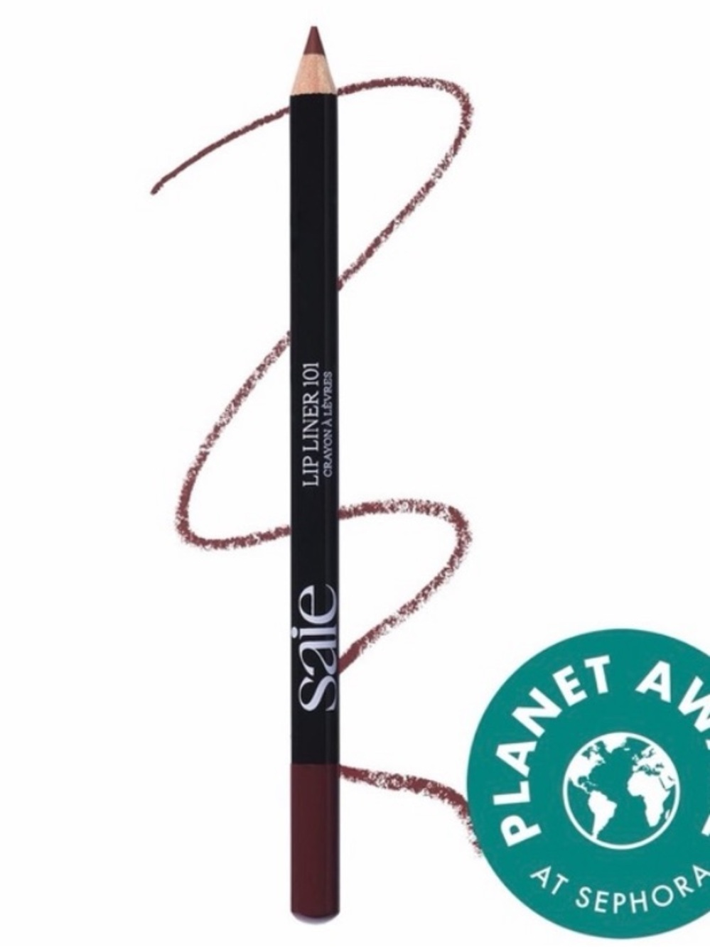 Saie Lip Liner 101 in Tease — Deep Plum Brown